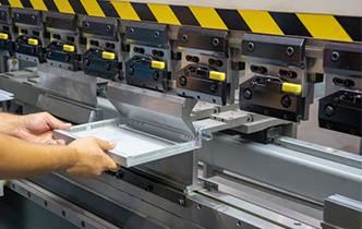 Samping and bending for metal sheet