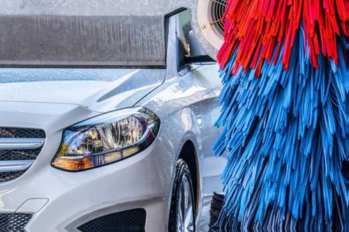 Car washing brushes made by EVA foam with Red and Blue