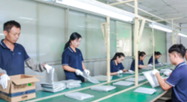 Assembly line for die casting parts