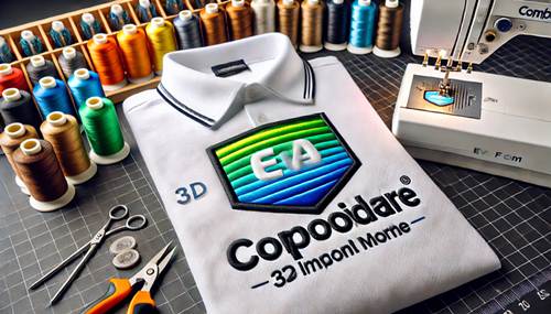 3D embroidery on a uniform shirt