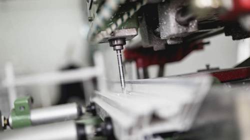 Drilling for aluminum extrusion part