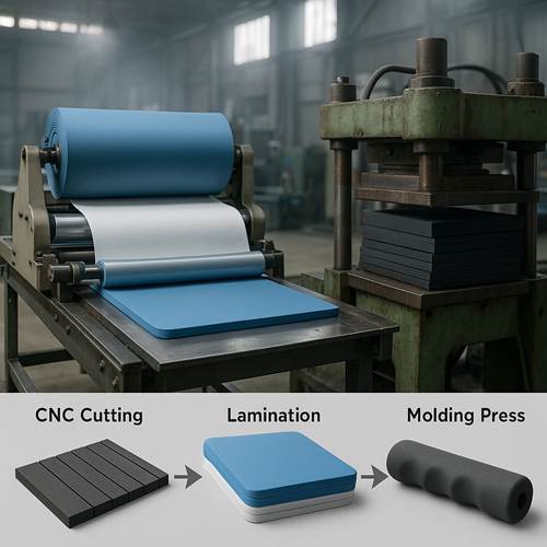 Process for EVA and TPE foam procuts